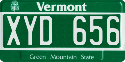VT license plate XYD656