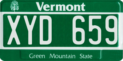 VT license plate XYD659