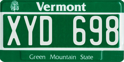 VT license plate XYD698