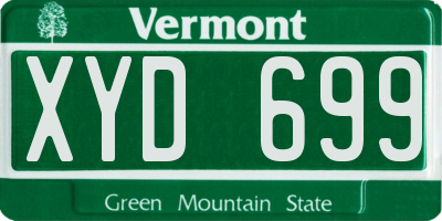 VT license plate XYD699