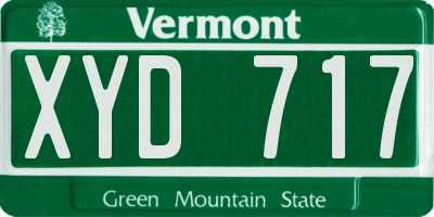 VT license plate XYD717