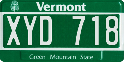 VT license plate XYD718