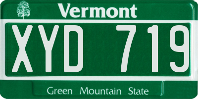VT license plate XYD719