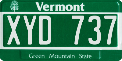 VT license plate XYD737