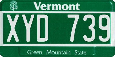 VT license plate XYD739