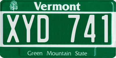 VT license plate XYD741