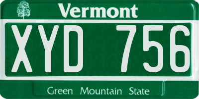 VT license plate XYD756