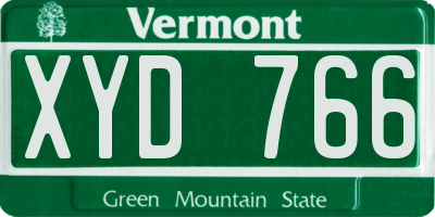 VT license plate XYD766