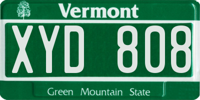 VT license plate XYD808