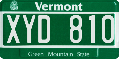 VT license plate XYD810