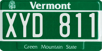 VT license plate XYD811