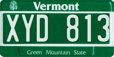 VT license plate XYD813