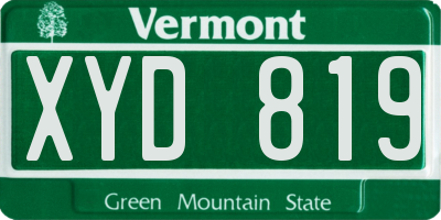VT license plate XYD819
