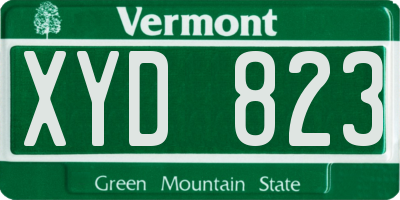 VT license plate XYD823