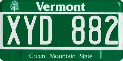 VT license plate XYD882