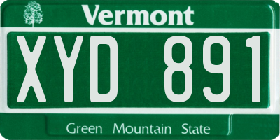 VT license plate XYD891