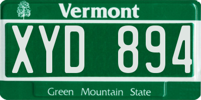 VT license plate XYD894