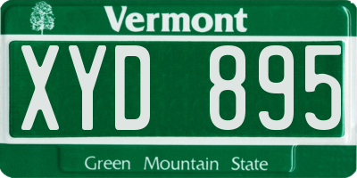 VT license plate XYD895