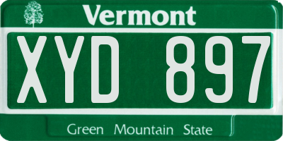 VT license plate XYD897