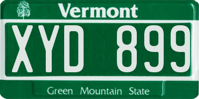VT license plate XYD899