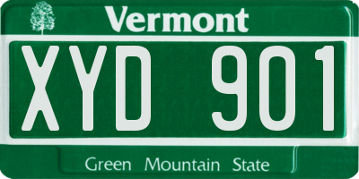 VT license plate XYD901