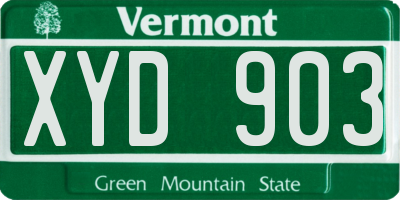VT license plate XYD903