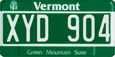 VT license plate XYD904