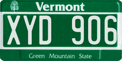 VT license plate XYD906