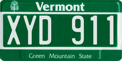 VT license plate XYD911