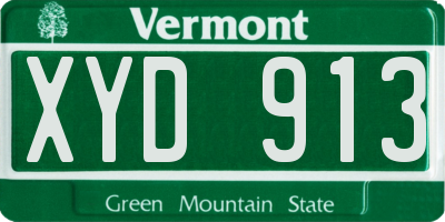 VT license plate XYD913