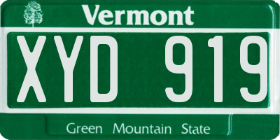 VT license plate XYD919