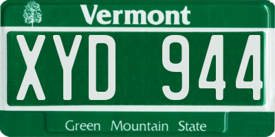 VT license plate XYD944