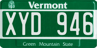 VT license plate XYD946