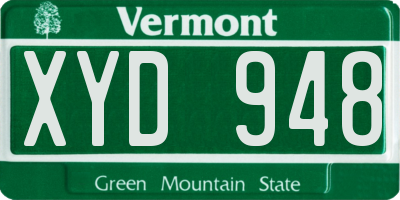 VT license plate XYD948