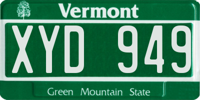VT license plate XYD949
