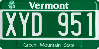 VT license plate XYD951