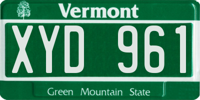 VT license plate XYD961