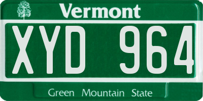 VT license plate XYD964