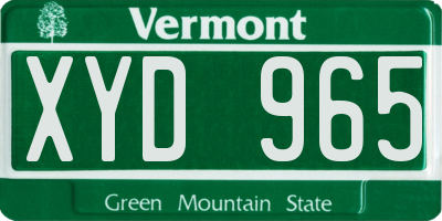 VT license plate XYD965