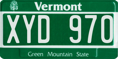 VT license plate XYD970