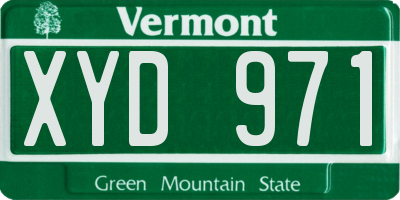 VT license plate XYD971
