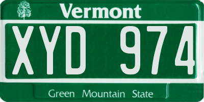 VT license plate XYD974