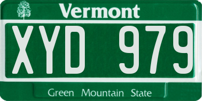 VT license plate XYD979