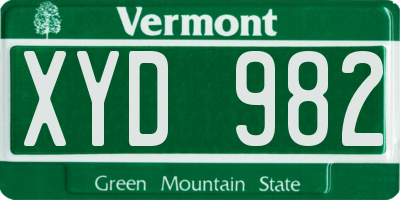 VT license plate XYD982