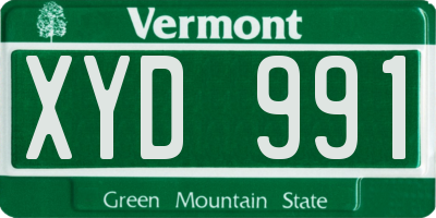 VT license plate XYD991