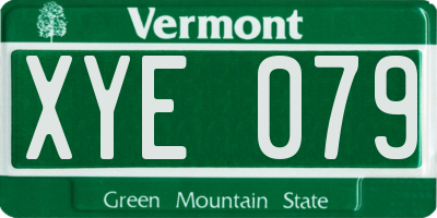 VT license plate XYE079