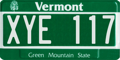 VT license plate XYE117