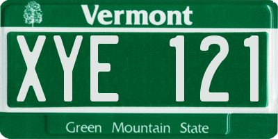 VT license plate XYE121