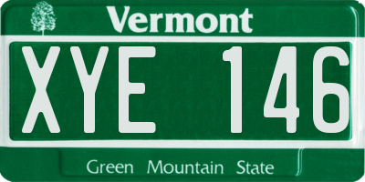 VT license plate XYE146
