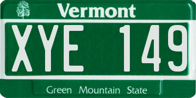 VT license plate XYE149